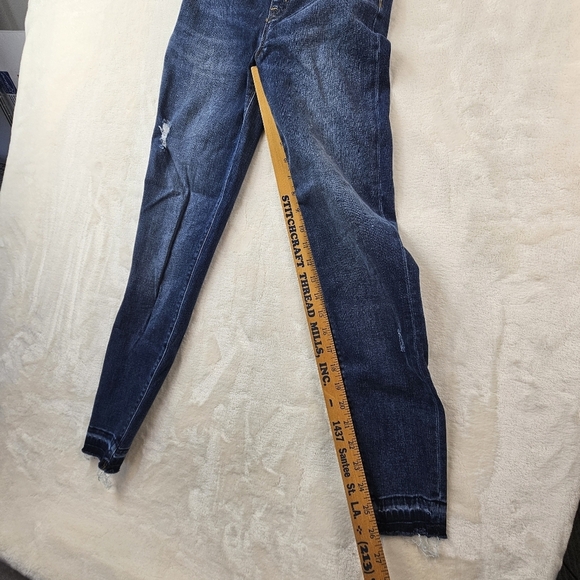 Spanx distressed high rise Jeggings XS Women's Blue Jeans elastic waist - Picture 5 of 11